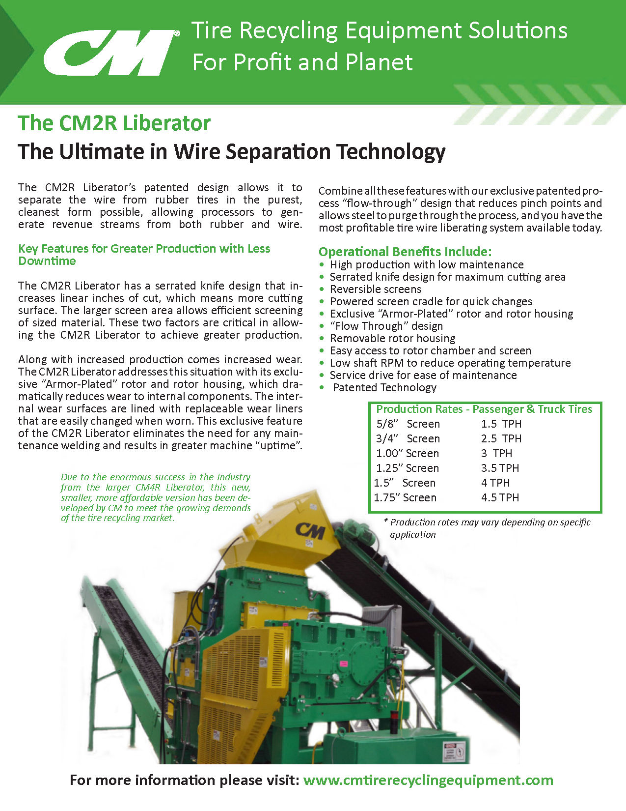 Learn more by viewing The CM2R Liberator Brochure. 
